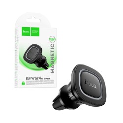 Suporte de Telefone para Carro Magnético Hoco H72 Crown para Saída de Ar Preto